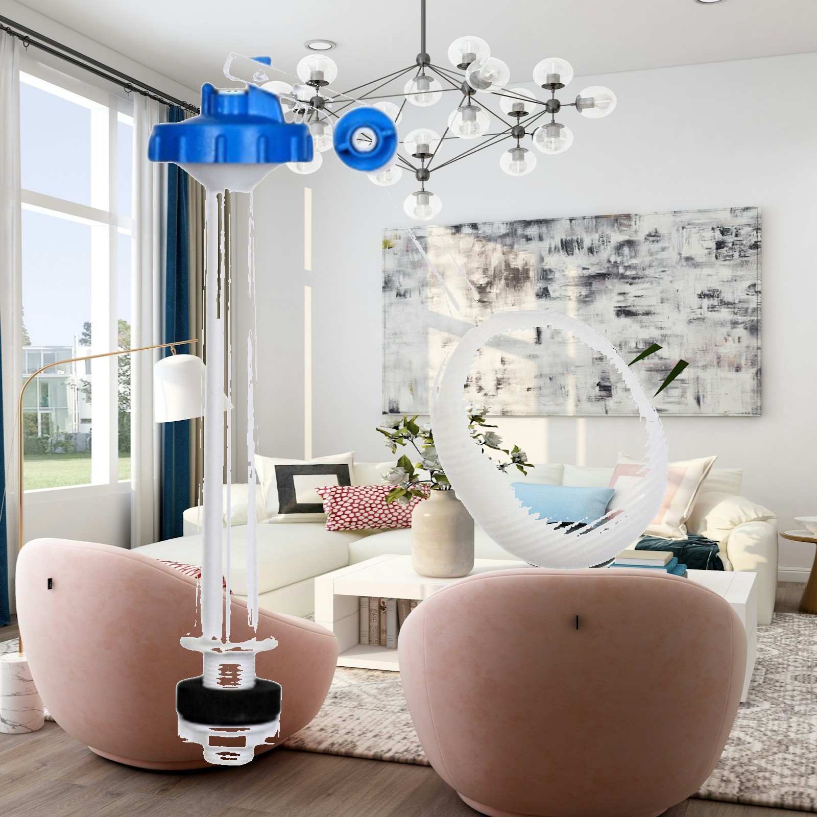 Toilet Fill Valve - Füllventil-Set für Toilettentank, Armaturen aus weißem