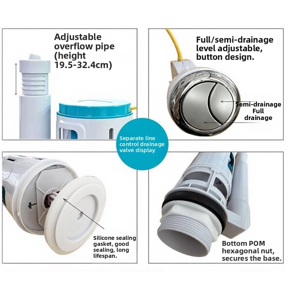 1 Stück Dual-Flush-Ventil mit  – Toilet Fill Valve Bewertung und Preis