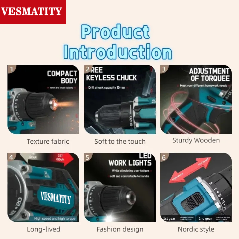 DDF487 10mm Bürstenloser Akku- – Makita Drill Ddf484 Bewertung und Preis